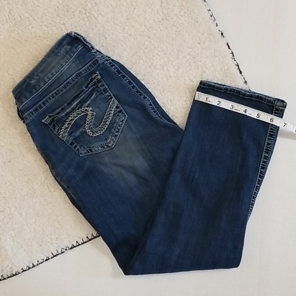 Silver Jeans Tuesday Low Capri Sz 27 - Picture 3 of 9